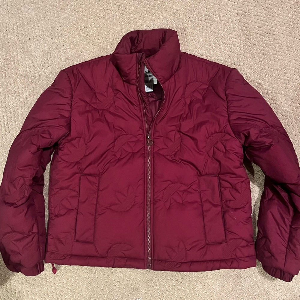 Like new ADIDAS maroon puffer coat jacket